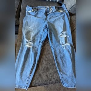 Size 28 deconstructed skinny jeans from torrid